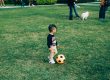 kid playing football
