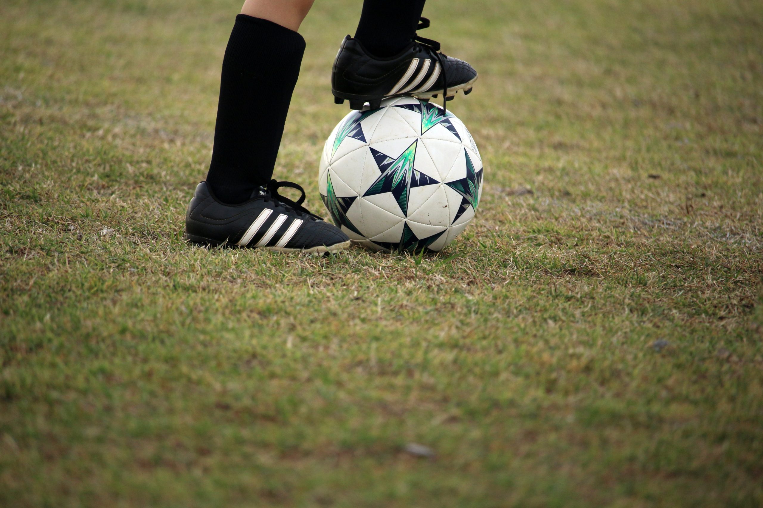 foot on a football