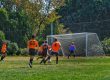 playing football