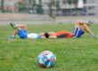kids playing football