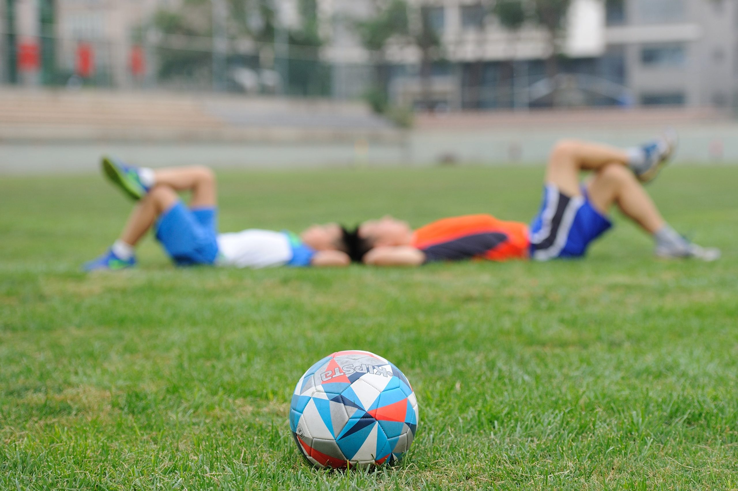 kids playing football