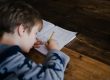 child studying